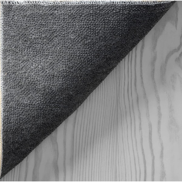 Grå, avslappende moderne korthåret mykt teppe, 80 x 160 cm sklisikker bunn