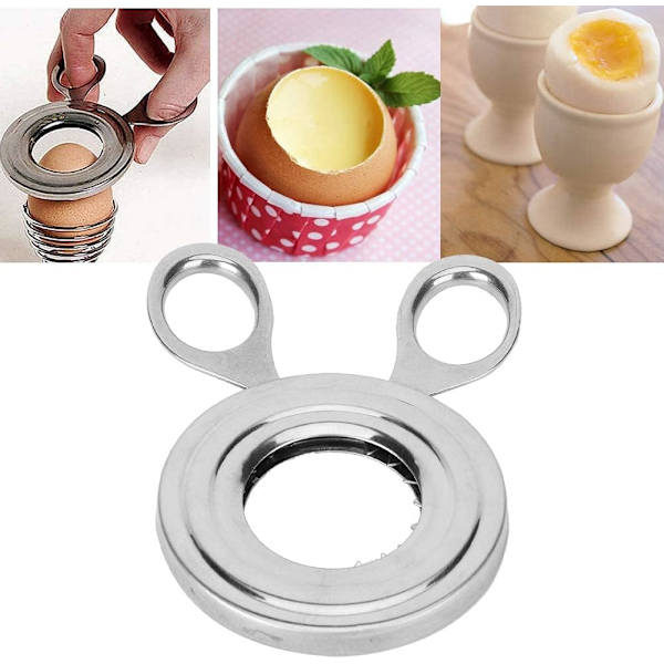 1 st äggklippare i rostfritt stål, äggöppnare, ägg sax, skalavskiljare