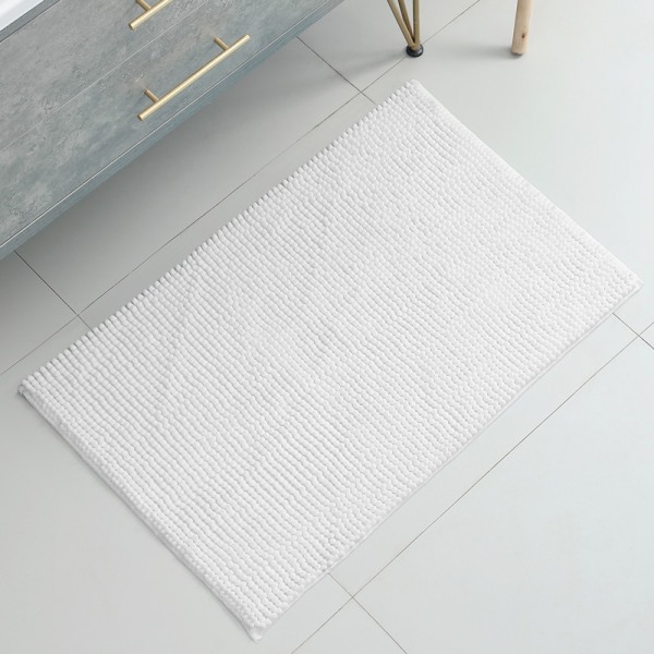 40x60cm (Hvid) Bademåtte Antislip Absorberende Badeværelsesmåtte til Brusebad