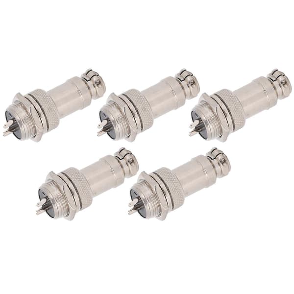 5 st Aviation Plug Connector Hane Hona Trådpanel Strömchassi Metallbeslag GX16 16mm 450V2pin