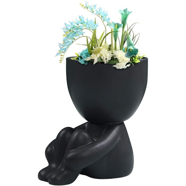 ##/Pakke Keramik Sukkulente Plantepotter, Håndværk Ornamenter, Små Mennesker S##/