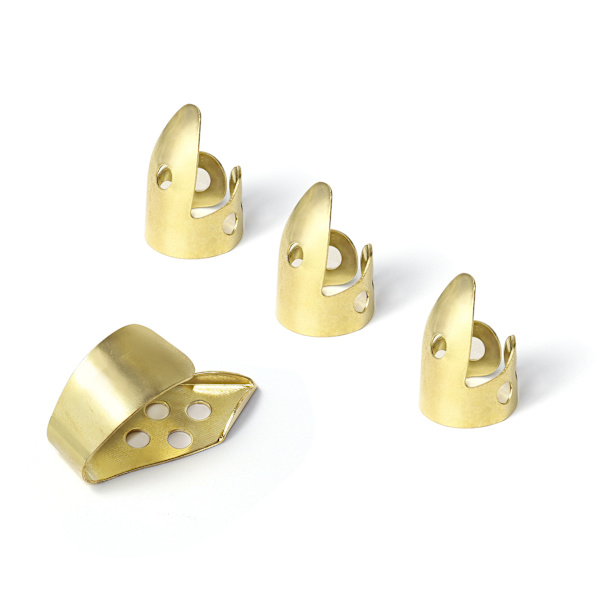 3 Fingerplockar + 1 Tummplock - Metall/Guld - Justerbara