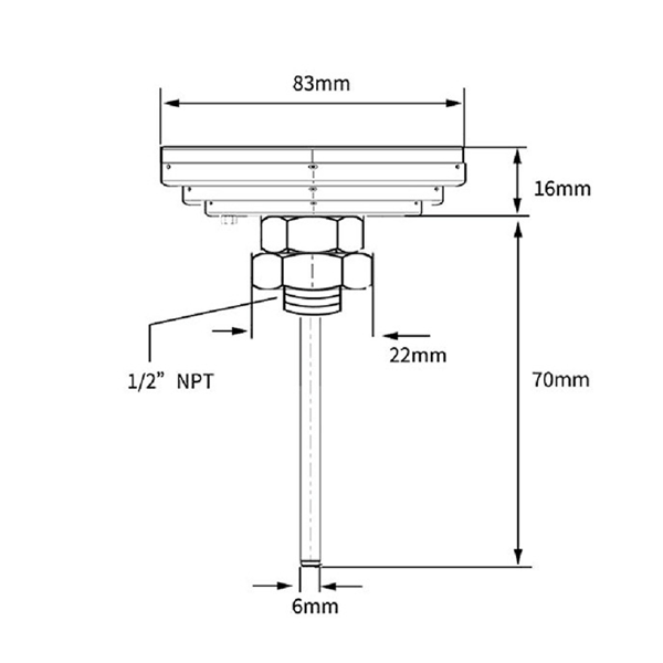 BBQ termometer ugnstemperatur termometer display rostfritt stål