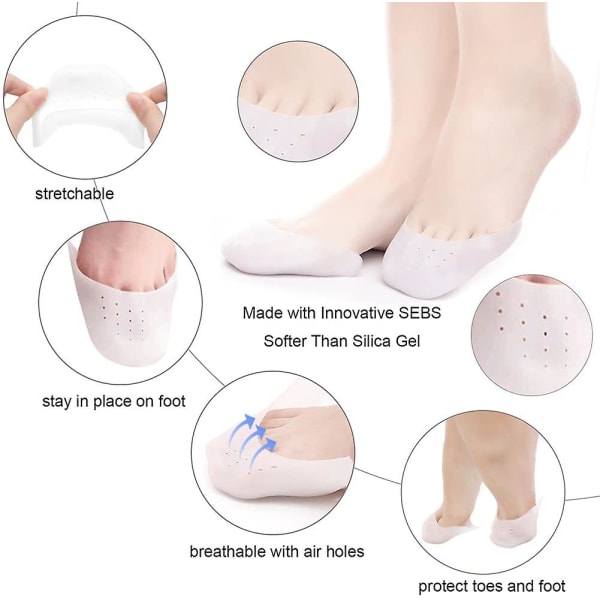 Silikon Gel Toe Caps Myk Ballett Pointe Dance Atlet Sko Toe P