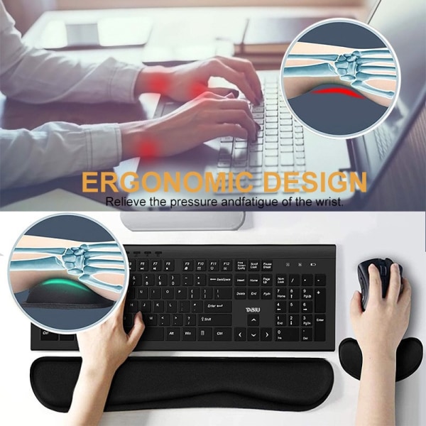 Enkelt stykke lyserød Opgraderbar Rengørbar PU Læder Tastatur Håndleds Pude