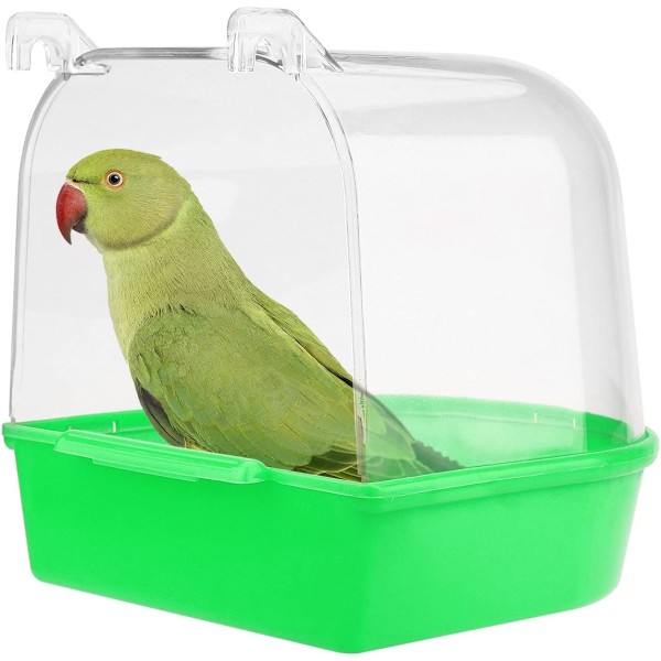 Fuglebad, Hængende Fuglebad Bur Tilbehør med Kroge, Parr