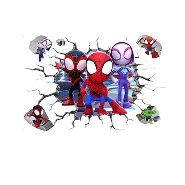 3D Effekt Klistremerke Spiderman Ultimate Veggklistremerke for Barn