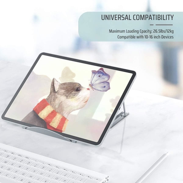 ##/Laptop Stativ Tablet, Foldbar Bærbar Ventileret Desktop Laptop Holder##/