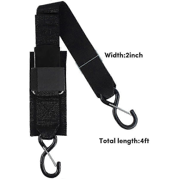 2-pack Båttransportspännband för akterspegel, 5 cm x 1,2 m justerbara akterspegelband med snabbspänne