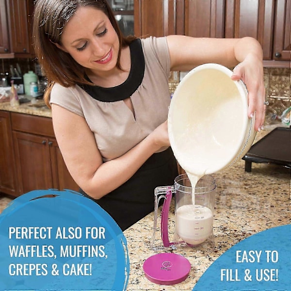 Pancake Dej Dispenser - Must-Have Værktøj til Pandekager, Vafler, Cupcakes, Muffins, Crepes & Kager - Nem Hældning Bageudstyr