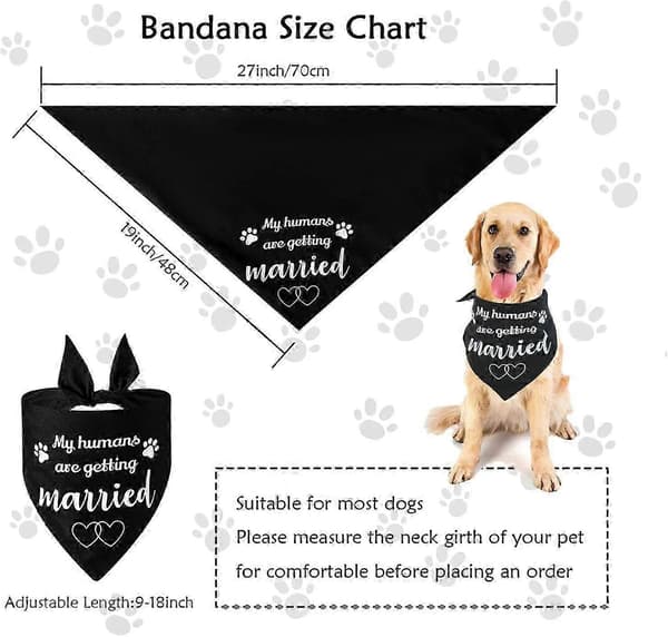 Hunde Bryllups Bandana til Nyforlovede Par Påske Foto Rekvisit