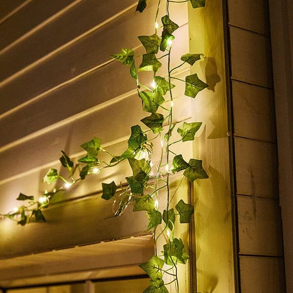 Solar Rattan Lights, Vattentäta Rattan Stjärnklara Ljusslingor, Trädgård