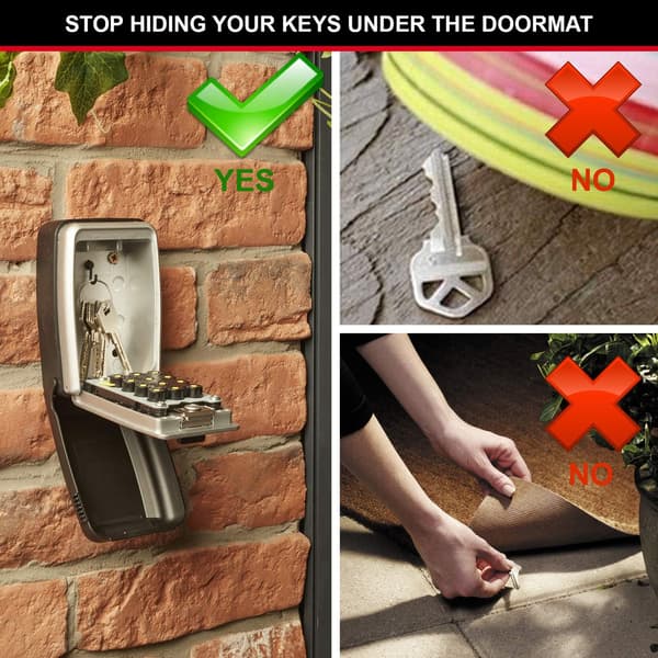 LOCK Nyckelkassa [Väggmonterad] [Tryckknappskombination] [Väderbeständig]