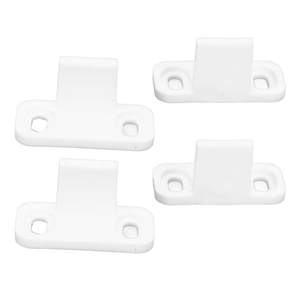 2-pack Skjutdörrsstopp Kolstål Plast Vit Hårdvara Tillbehör Passar för Sovsal Hotell Skåp
