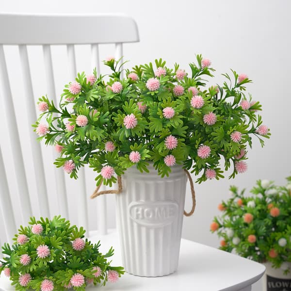 3 Stykker Kunstige Blomster Deko Kunstig Plante Utendørs Innendørs