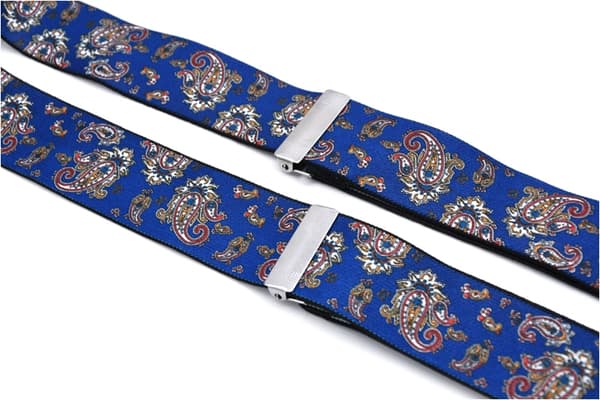 Y-formede seler - blåt mønster, unisex, tri-clip seler