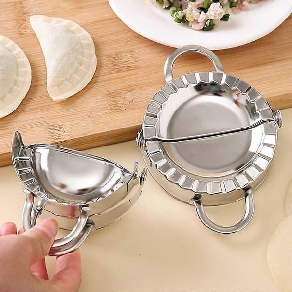 3-i-1 Dumpling Maker Rustfrit Stål Empanada Presse Mini Tærteform Multifunktionel Tortilla Klemme til Køkken 1 Set