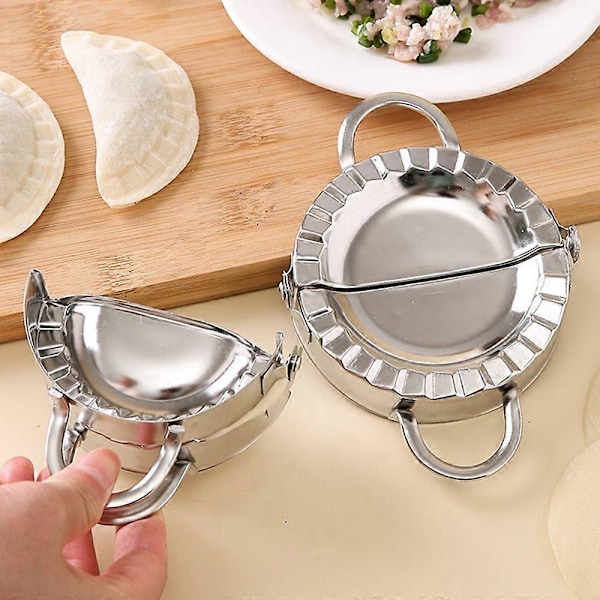 3-i-1 Dumpling Maker Rustfritt Stål Empanada Press Mini Pai Form Multi-Funksjonell Tortilla Klemme for Kjøkken L
