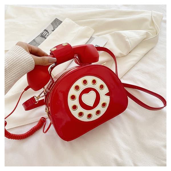 Kreativ telefonhandväska, crossbody-väska, röd