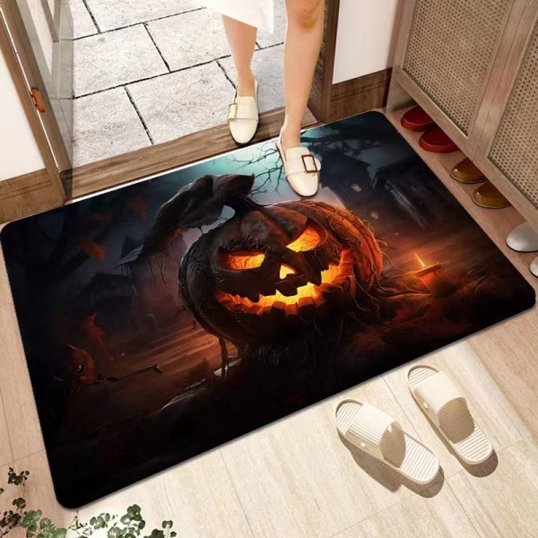 60x40cm Halloween Dørmatte for Innendørs og Utendørs, Morsom Velkommen