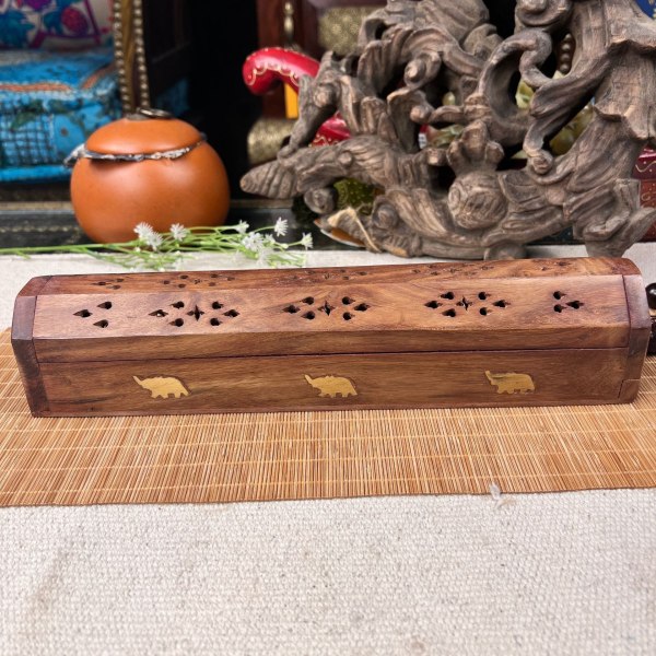 WOODEN INCENSE HOLDERS (ELEPHANT)