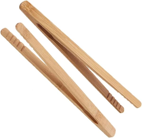 2 stk. 7 tommer bambus toasttænger til toast, pickles, te, cookies