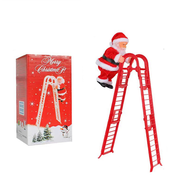 ##/Elektrisk tomte leksak, röd dubbelstege, julklapp##/