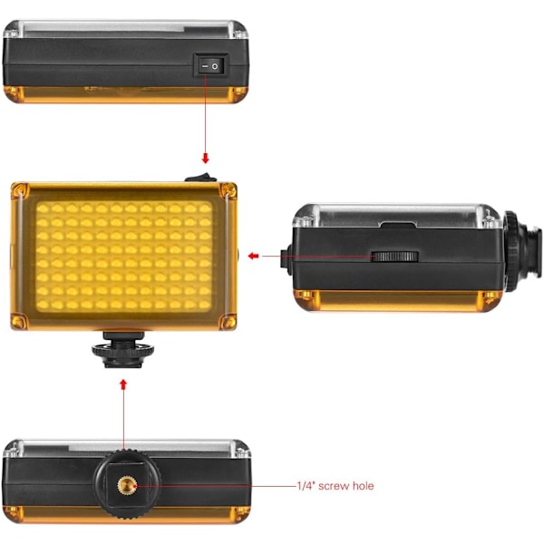 ##/1 stk LED Panel Lys Kamera Lys LED Kamera Lys Dæmpbar Kamera Fyld##/