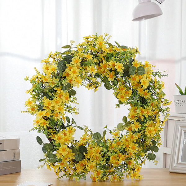 kunstige blomster vinterjasmin kunstig krans, 55 cm