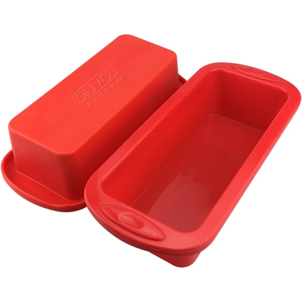 Silikone Kageform, 2 stk Rektangulære Kageforme, Non-Stick Silico