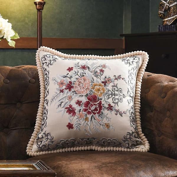 Putetrekk Broderimønster Bilinteriør Ornamenter Silke Sateng Sofa Putevar for Stue 3