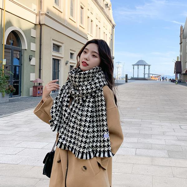 Varm plädscarf imitation kashmir sjal 55*190cm