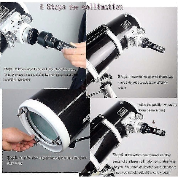 Teleskop Laser Kollimator, Kalibrator Med Adapter