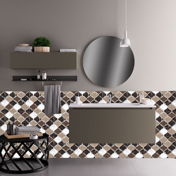 ##/Pakke med 25 keramiske flisestickers, 10 x 10 cm##/