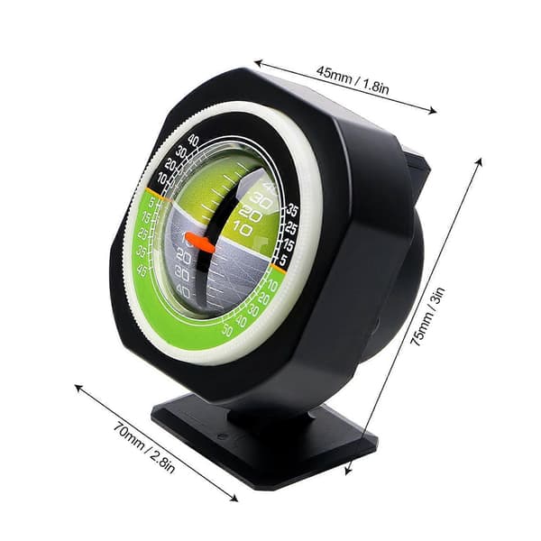 LED Bil Inclinometer Hög Noggrannhet Inbyggd LED Justerbar Vinkel Lutningsmätare