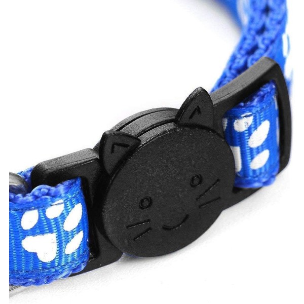 Reflekterande katthalsband med klockor, Safe Quick Release Cat Collar