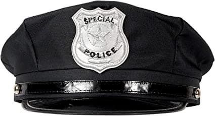 ##/Polismössa Polis Karnevalsmössa 1 svart polismössa rolig SWAT##/