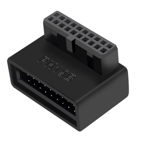USB 3.0 20/19 Pin Hann til Hunn Innover til Utover 90-Graders Vinkel Ekspansjonskonverter Adapter for Hovedkort Datamaskin Hovedkort Adapter for PC Com B