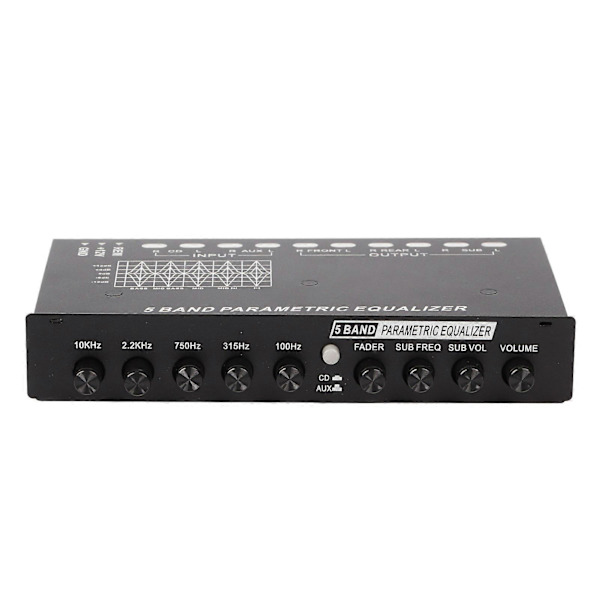 Bil Stereo Equalizer Justerbar 5 Bånds Presis Tuning EQ Tuning Crossover Forsterker Grafisk Equalizer
