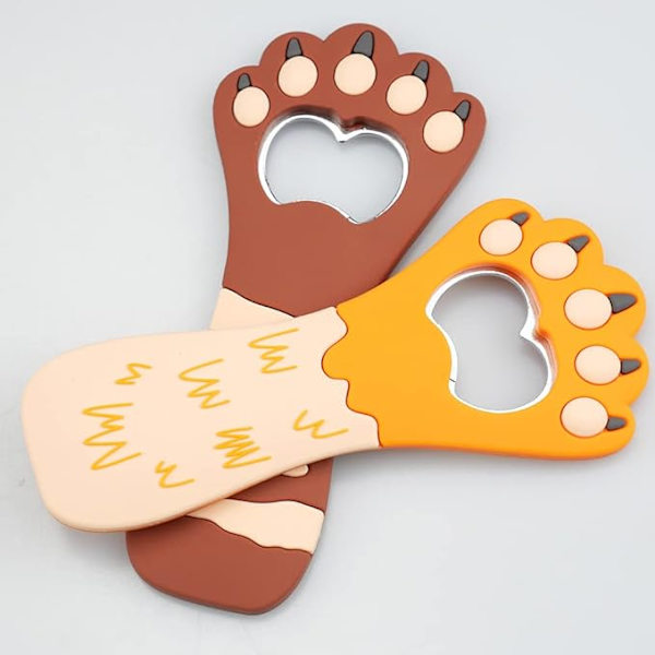 Toppåpner med katteklo i to deler (oransje og brun) Cat Claw Bee