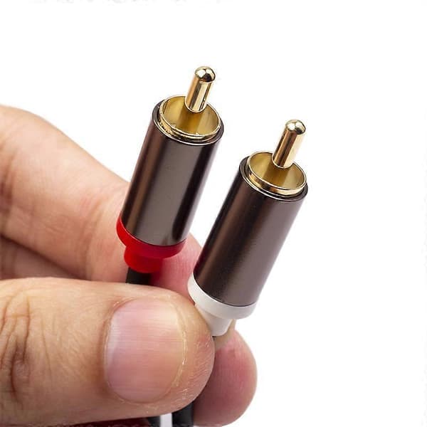 3660B 2RCA til 2RCA Hann til Hann Lotus Kabel AV Firehoders Forsterker Lydlinje 3m.