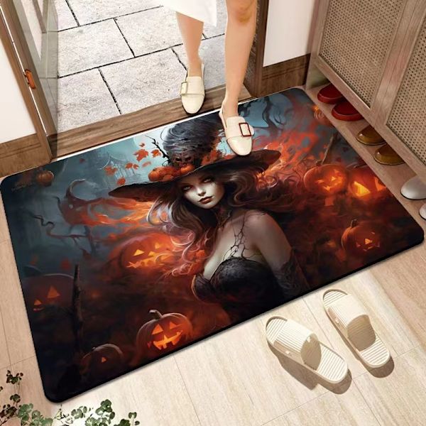 60x40 cm Halloween-ovi Matto Sisä- ja Ulkokäyttöön, Hauska Tervetuloa