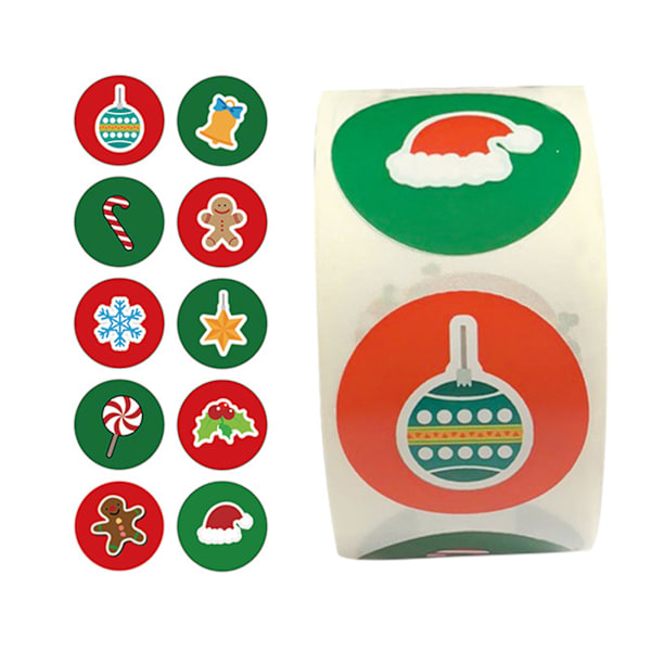 500 st God Jul Handgjorda Dekaler Baklåda Tätningsetikett Bröllopspresentpaket Kuvert Pappersvaror Dekal