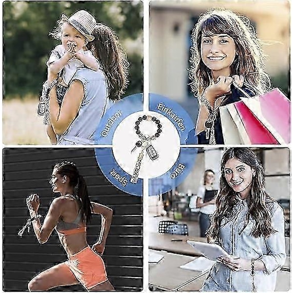 Nøglering til kvinder Bilnøgleholder Pompom Armbånd Nøglering Smuk pigenøgleholder
