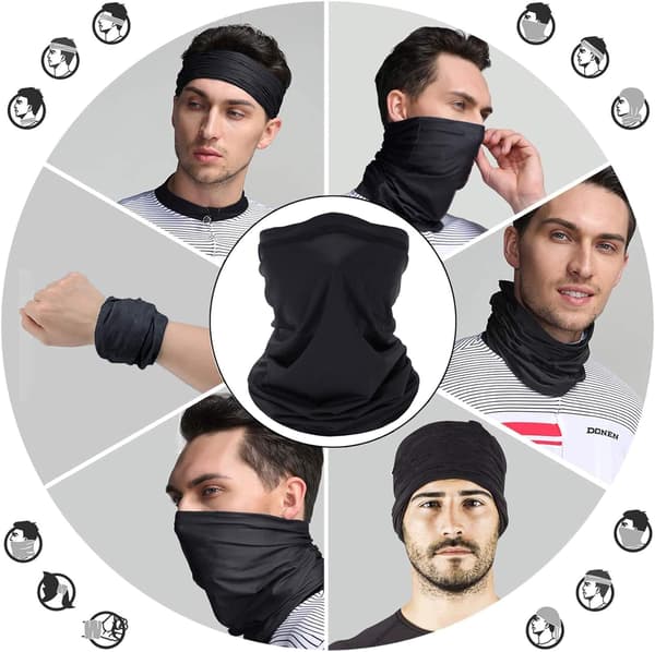 Unisex Elastisk Halsvarmer, Tubulær Halsgaiter Hurtigtørrende Anti-S