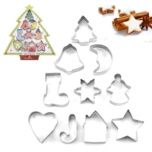 ##/10 st julpepparkaksmallar, 3D plastkakformar, barn##/