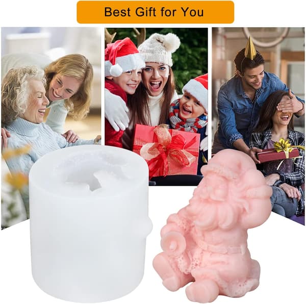 ##/Tomteform i Silikon för Julstearinljus, Aromaterapi##/