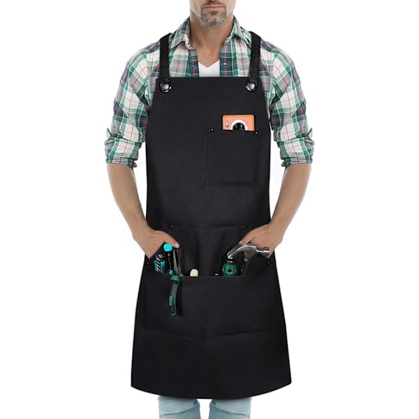 Svejseskørt Heavy Duty Canvas Arbejdsforklæde Svejseskørt med 5