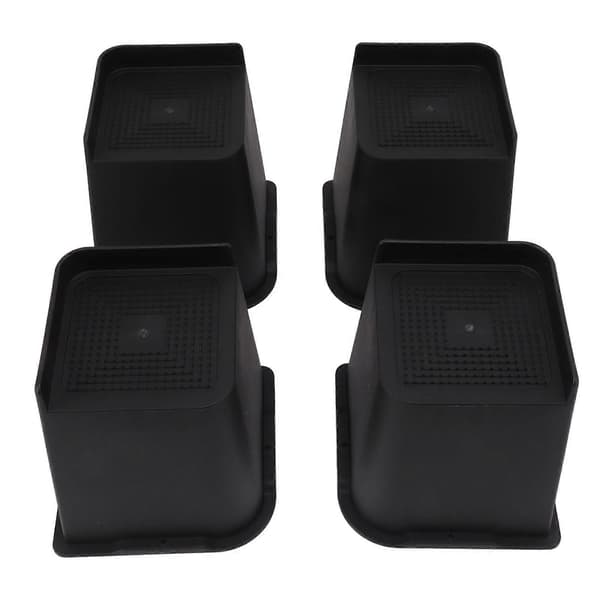 4 st Möbelhöjare 15 cm Kraftiga Halksäkra ABS Sänghöjare Lyftblock för Stol Soffa