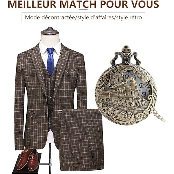 Vintage Kvarts Lommeur, Mænds Steampunk Lommeur med C